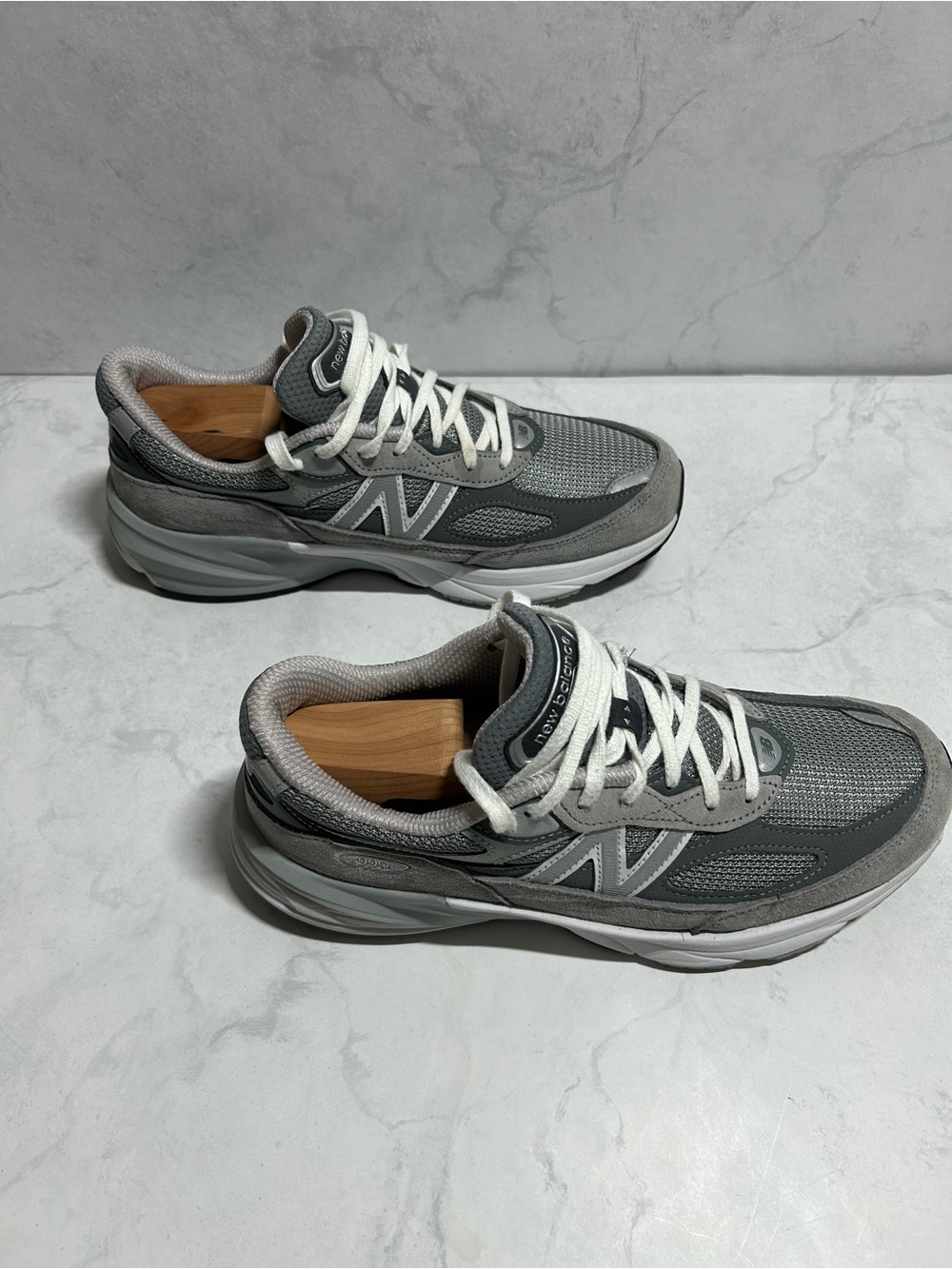 New Balance 990v6 Made in USA Grey Suede Mesh Sneakers Men’s 8.5 D